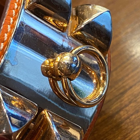 HERMES Collier De Chien Leather Bracelet w/ Studs - Picture 3 of 7